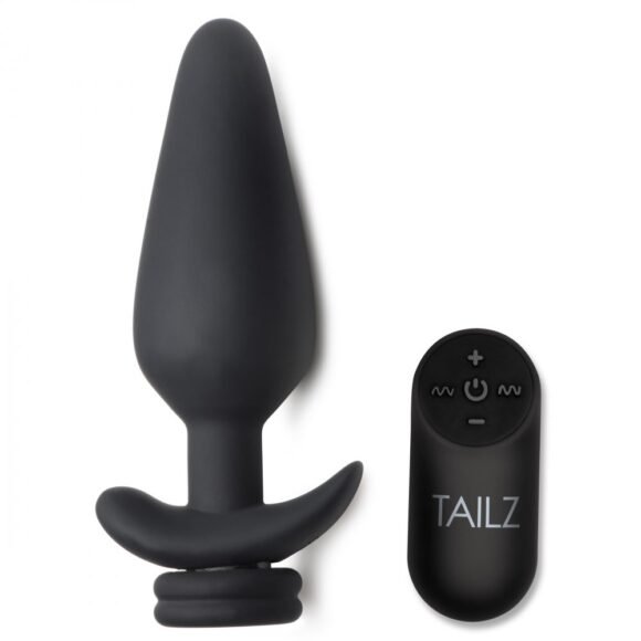 Interchangeable 10X Vibrating Silicone Anal Plug with Remote - XL - Image 3